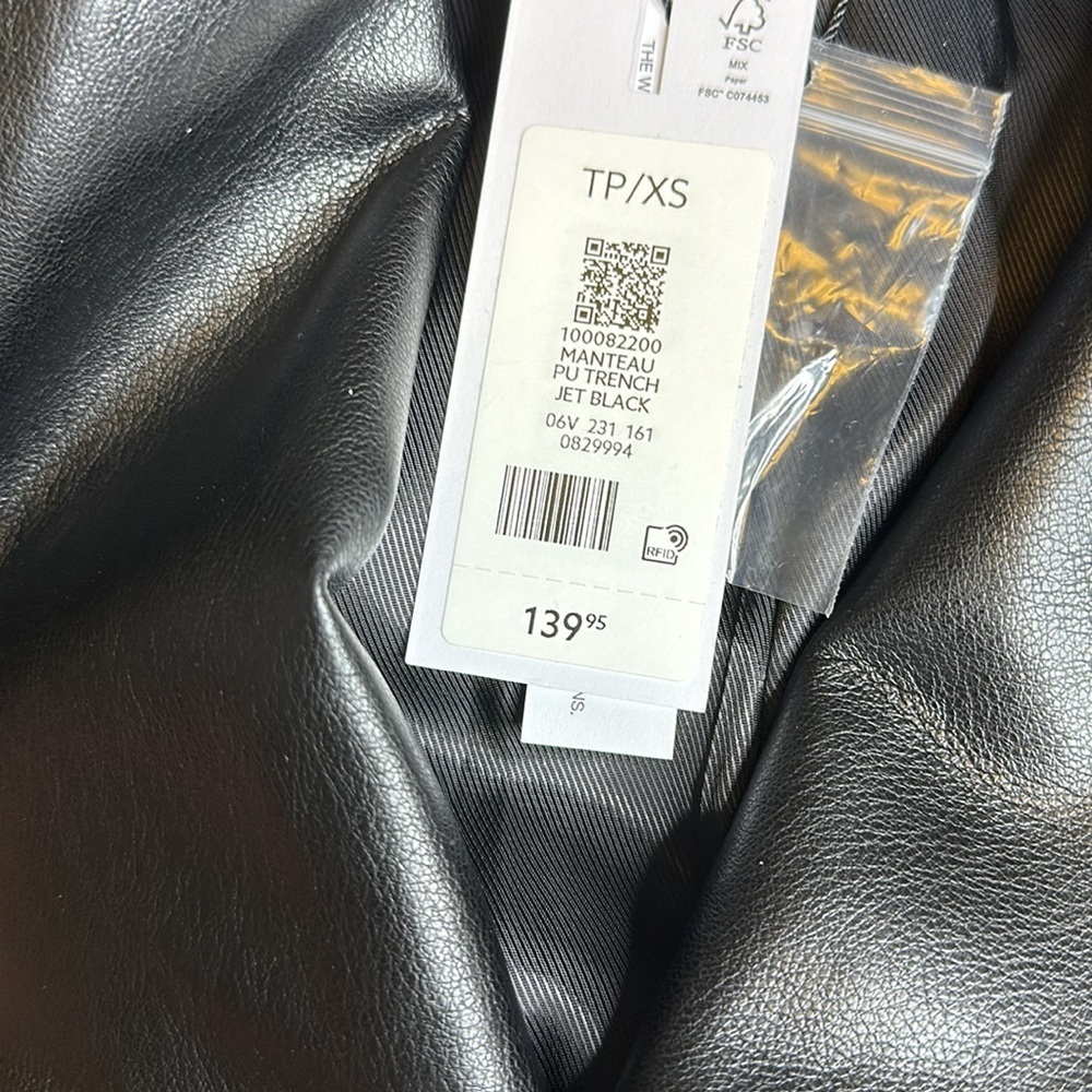 Brand New Pleather trench coat - Picture 7 of 9